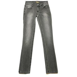 Tag Jeans SZ 26 Stretch Gray #6011 Stone Wash Mid Rise Straight Capsule Wardrobe